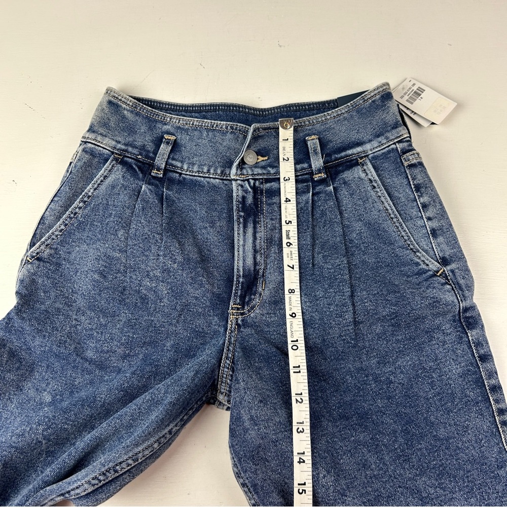 Hollister Mom Jeans Womens 28 X 27 Ultra High-Rise 7R Blue Vintage Stretch New - Picture 7 of 8